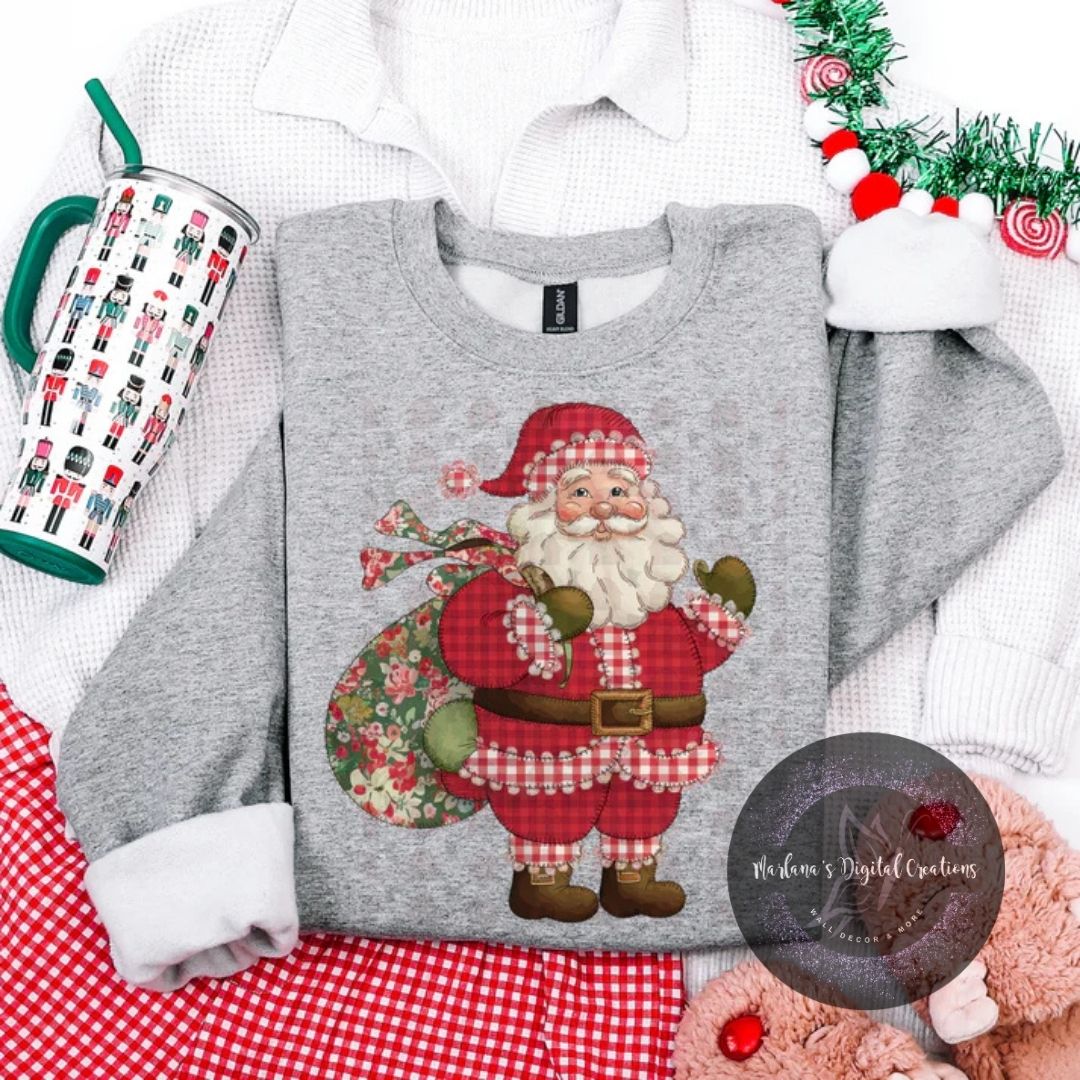 Primitive Patchwork Santa CPC