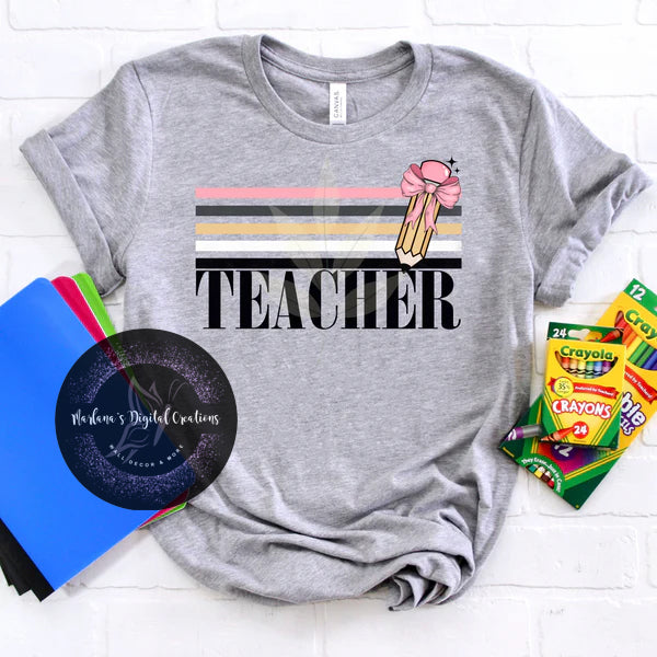 Teacher Retro Stripe CPC