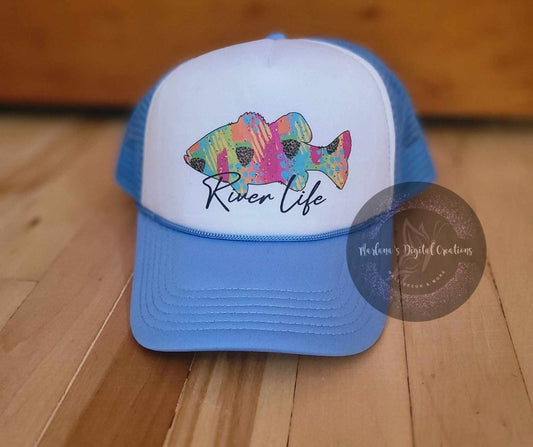 River Life Baby Blue Trucker Hat CPC