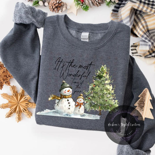 Snowman It's The Most Wonderful Time Of The Year CPC