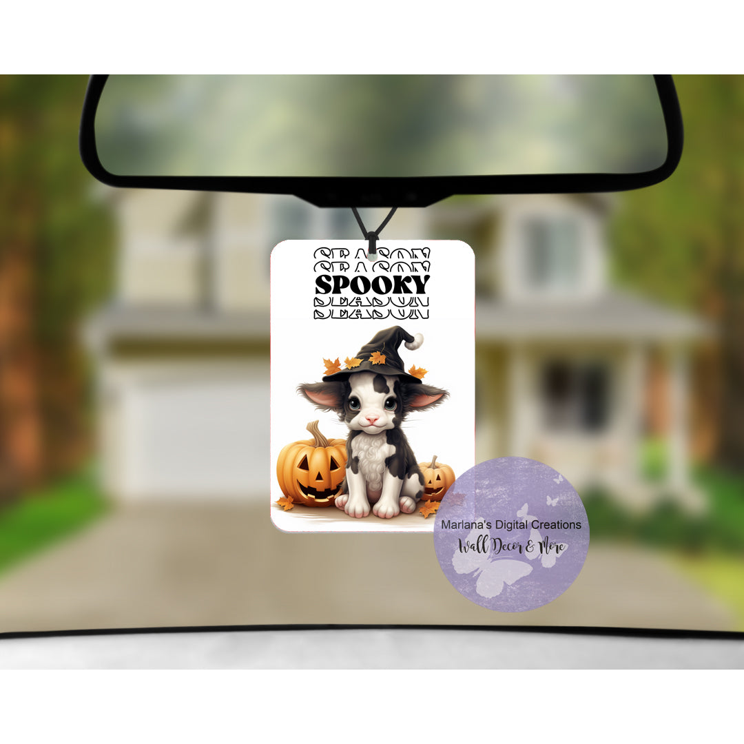 Spooky Season Cow Car Freshener