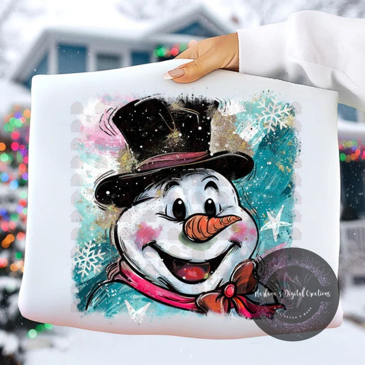 Watercolor Happy Snowman CPC