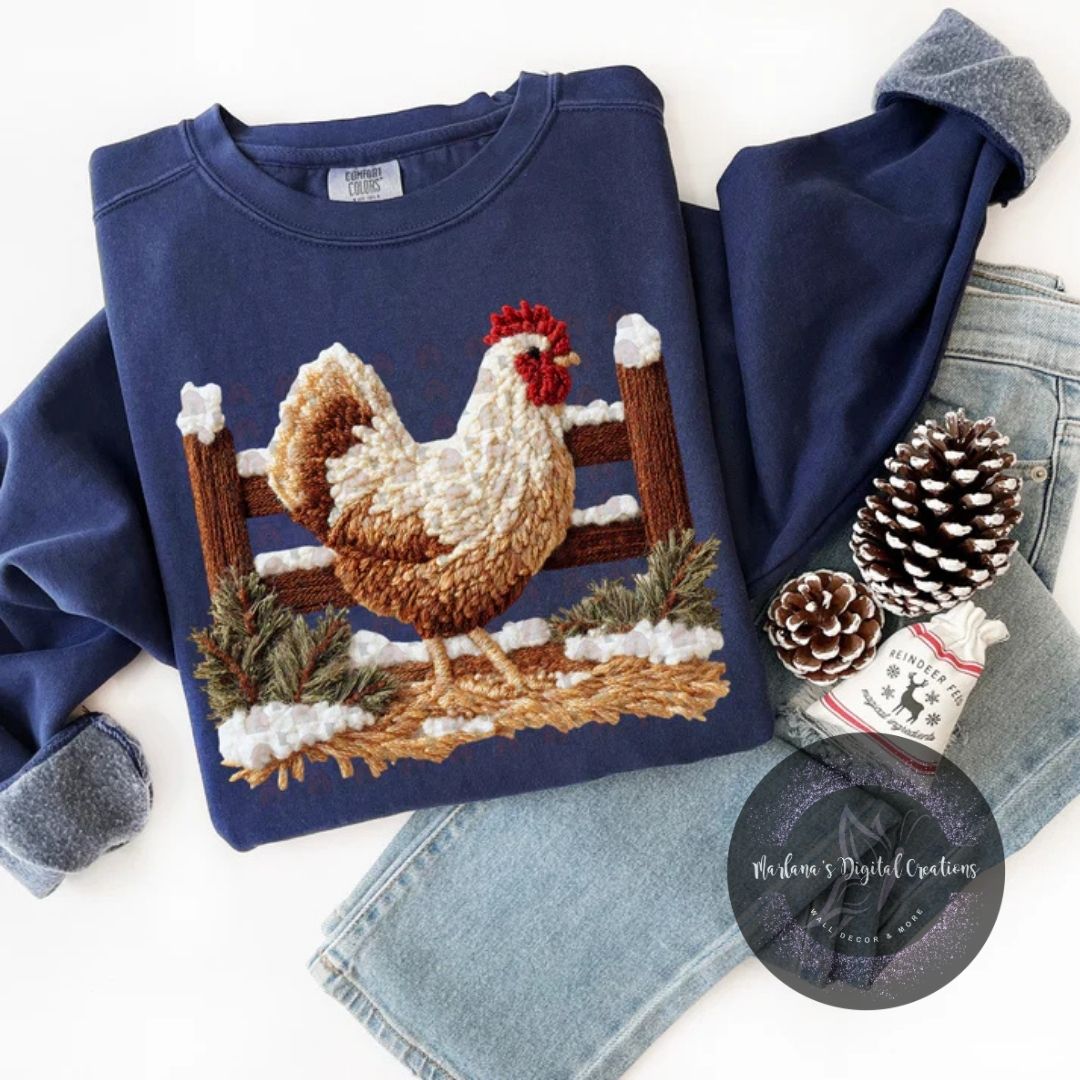 Winter Chicken Latch Hook Yarn CPC