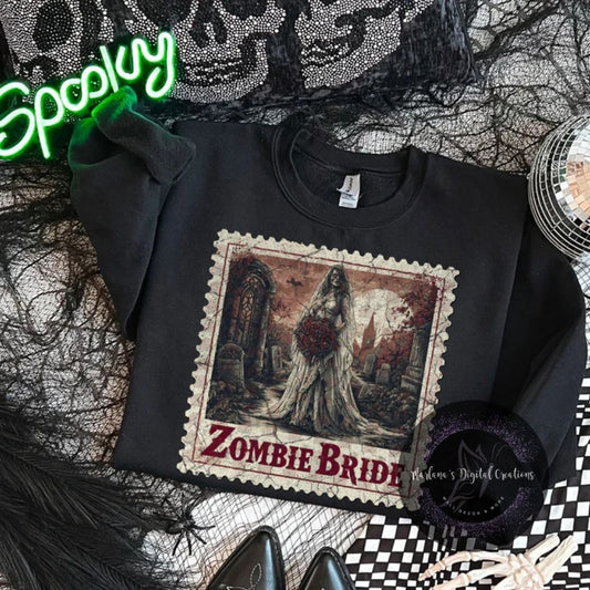 Zombie Bride Stamp CPC