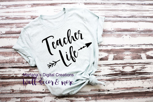 0519 Teacher Life - Vinyl Print