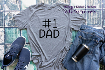 #1 Dad - Vinyl Print