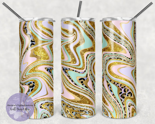 Agate Pastel Leopard 20oz Skinny Tumbler