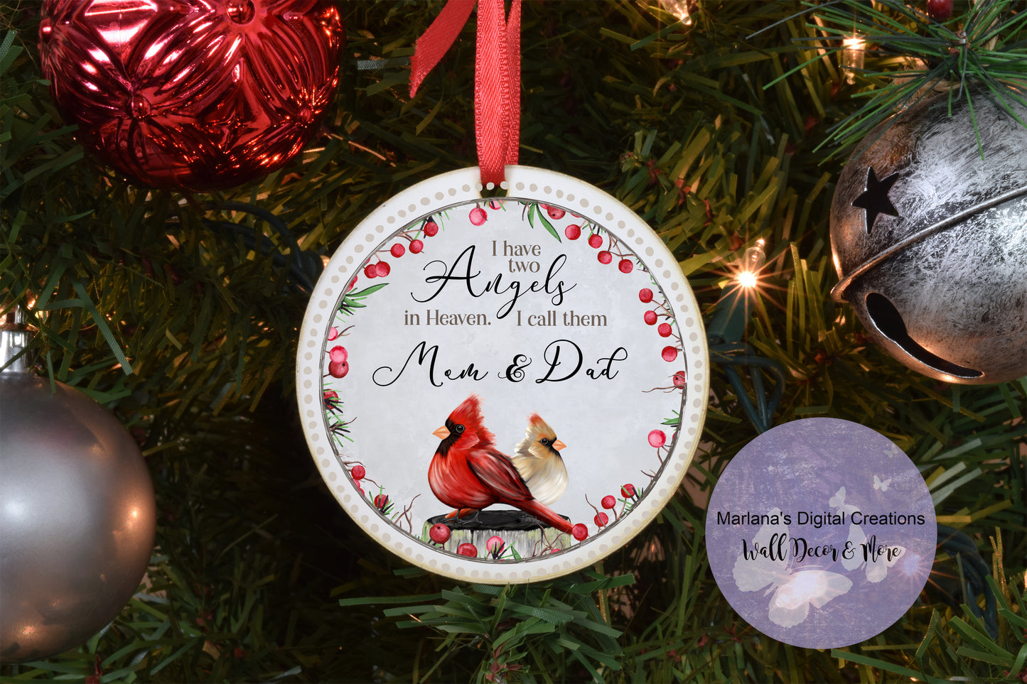 Angel In Heaven Cardinal Mom & Dad - Ornament