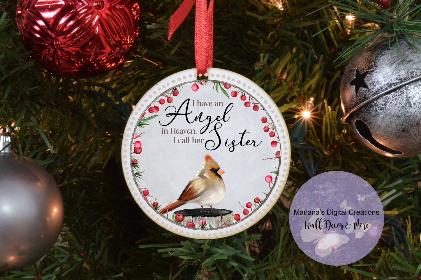 Angel In Heaven Cardinal Sister - Ornament