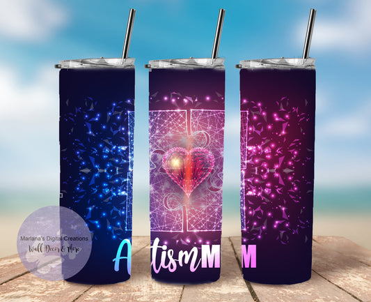 Autism Mama 20oz Skinny Tumbler