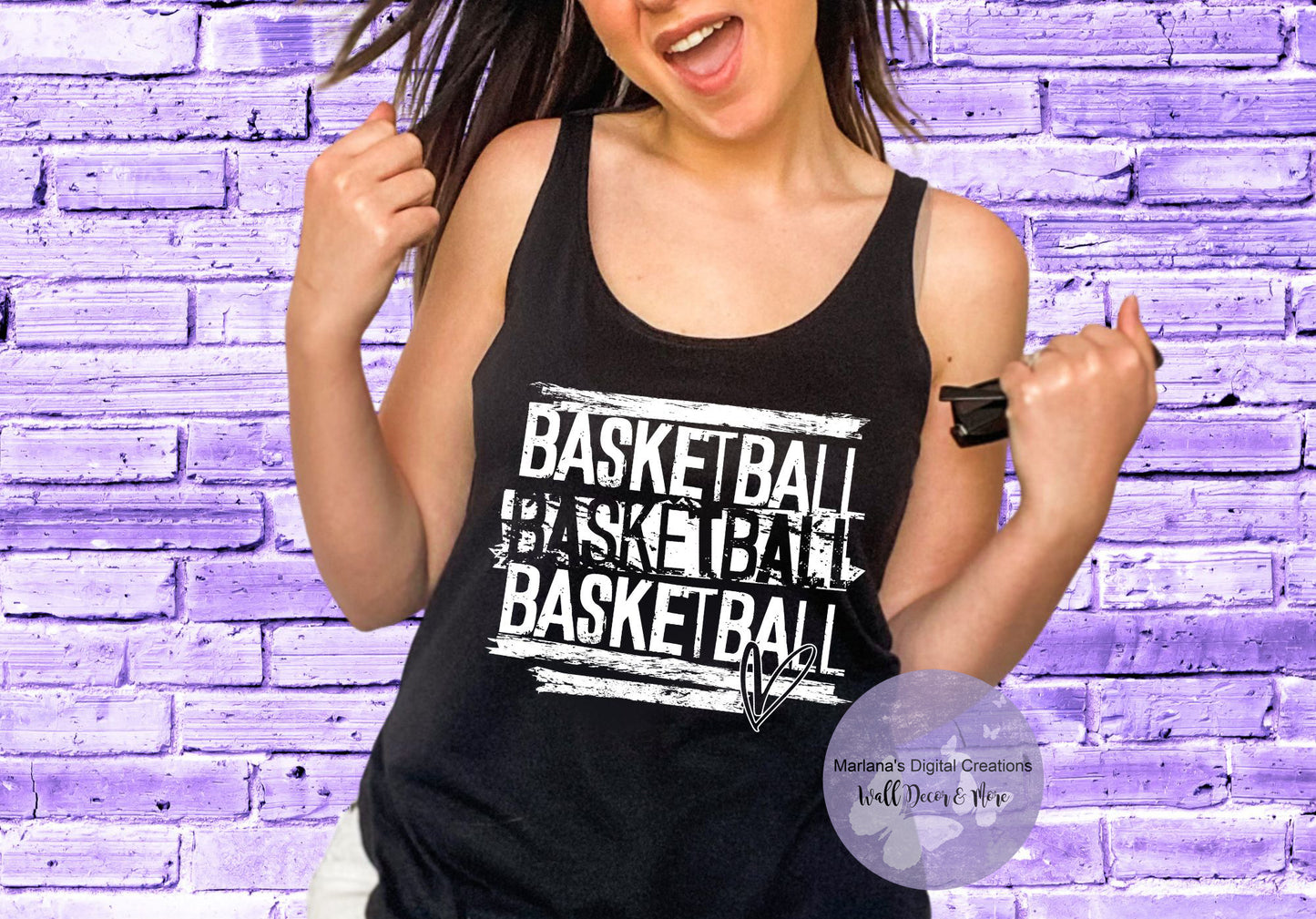 Basketball Grunge HMD - Screen Print