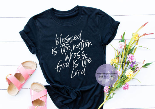 Blessed Is The Nation Whose God Is The Lord HMD - Screen Print