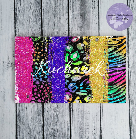 Brush Strokes Rainbow Animal Print 1 Key Rack