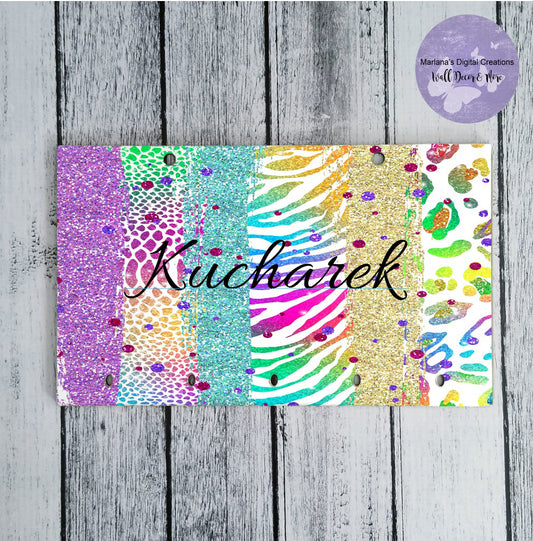 Brush Strokes Rainbow Animal Print 5 Key Rack