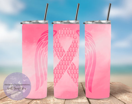 Cancer Pink 20oz Skinny Tumbler