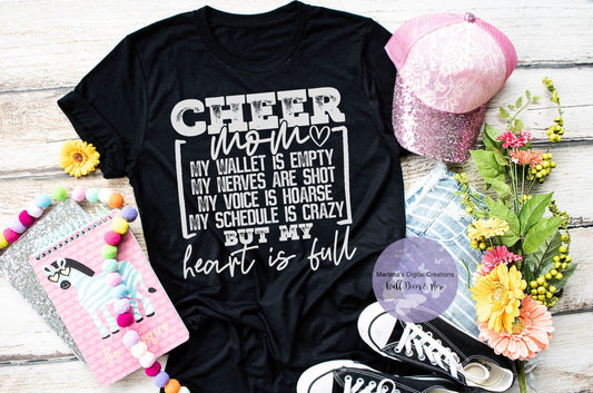 Cheer Mom Heart Is Full HMD - Screen Print