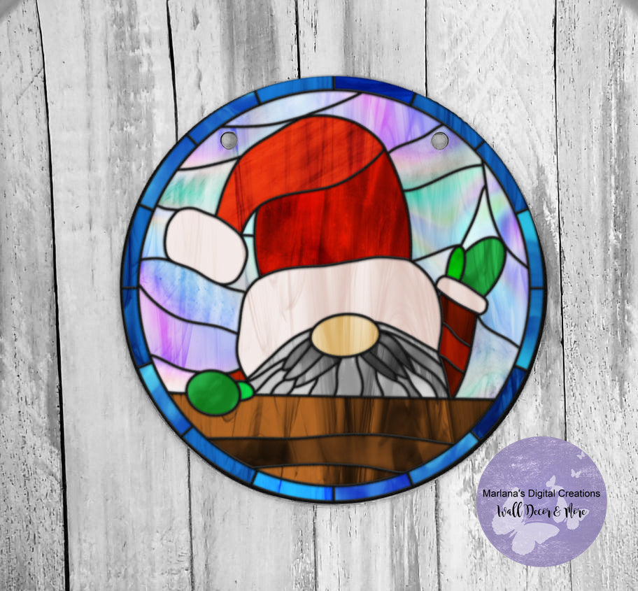 Christmas Gnome - Circle Sign