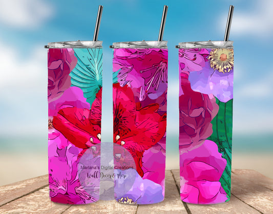 City Flower 20oz Skinny Tumbler