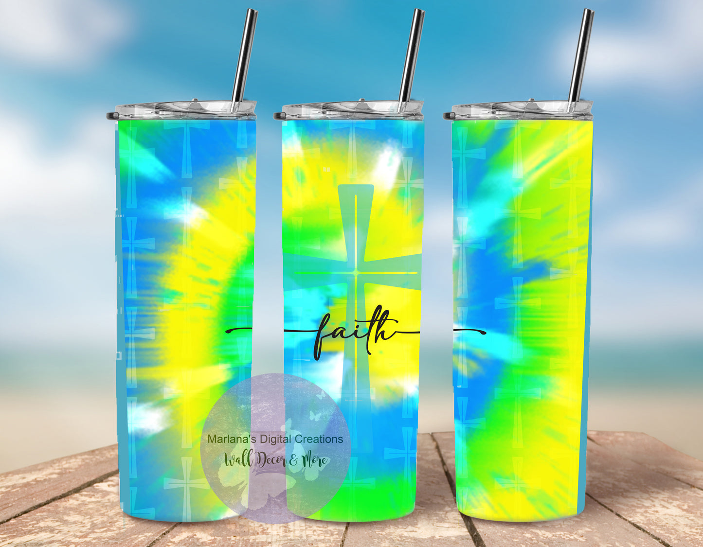 Cross Tie Dye 20oz Skinny Tumbler