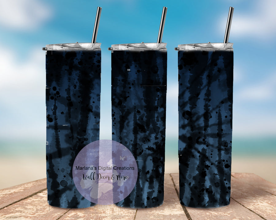 Dark Tie Dye 20oz Skinny Tumbler