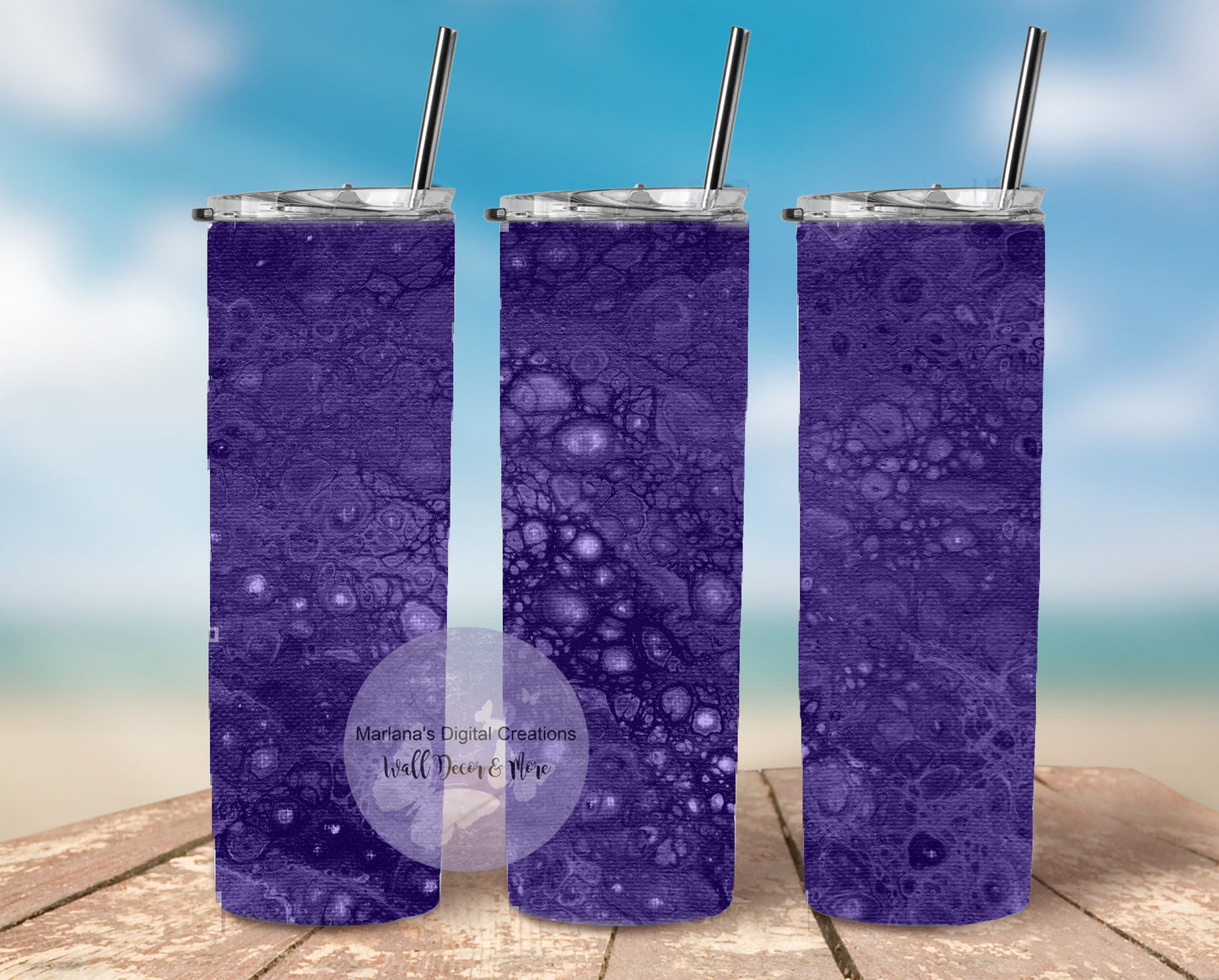 Deep Purple Fluid 20oz Skinny Tumbler