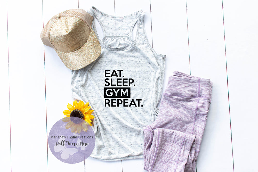 Eat Sleep Gym Repeat - Vinyl Print