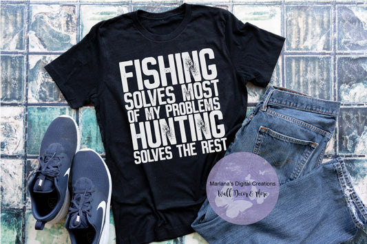 Fishing Solves Most Problems - Screen Print