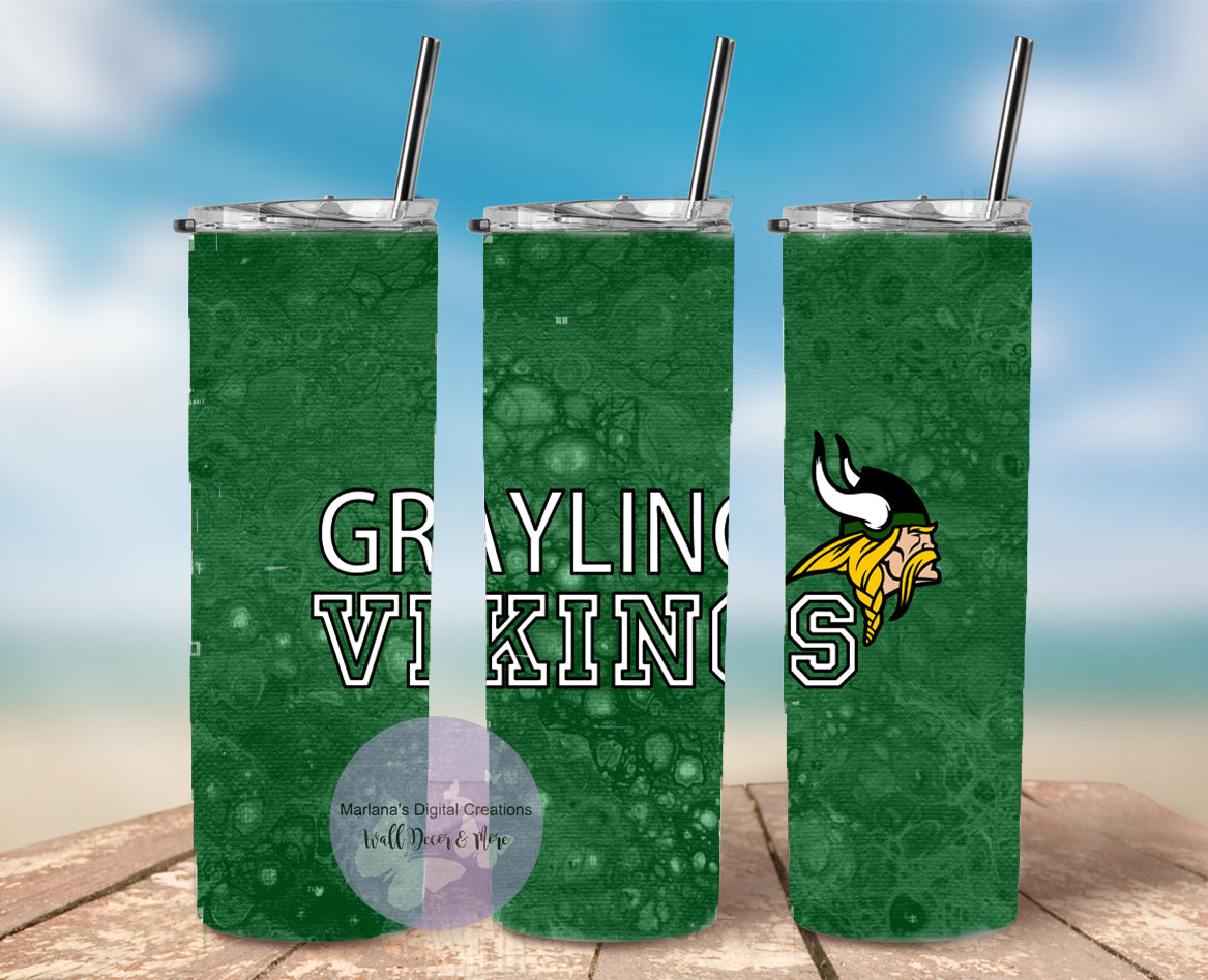 Grayling Viking Forest Green Fluid 20oz Skinny Tumbler