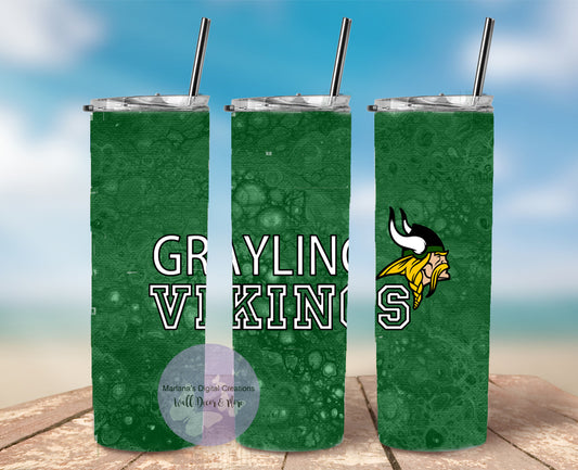 Grayling Viking Forest Green Fluid 20oz Skinny Tumbler