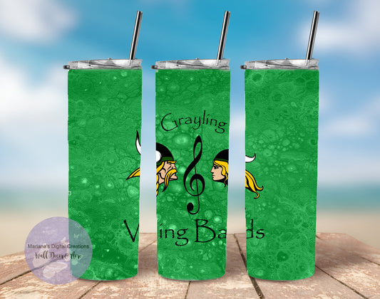 Grayling Viking Band Papyrus Green Fluid 20oz Skinny Tumbler