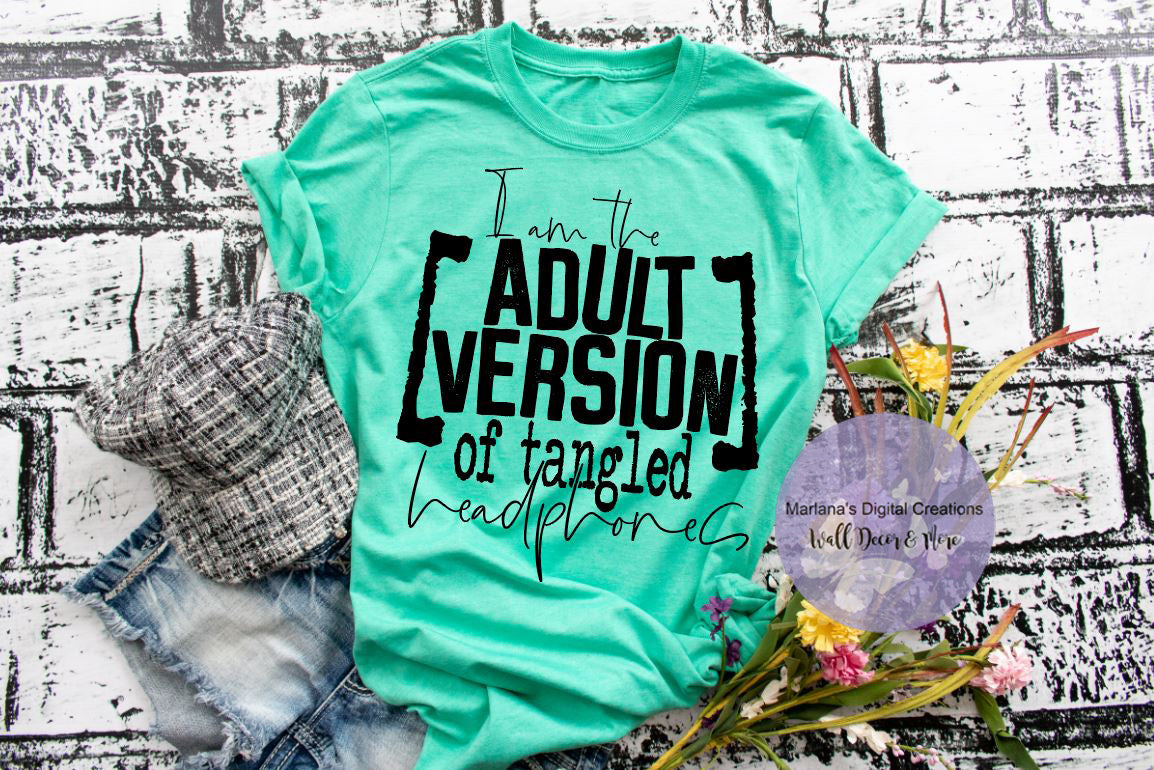 I Am The Adult Version Of Tangled Headphones - Screen Print