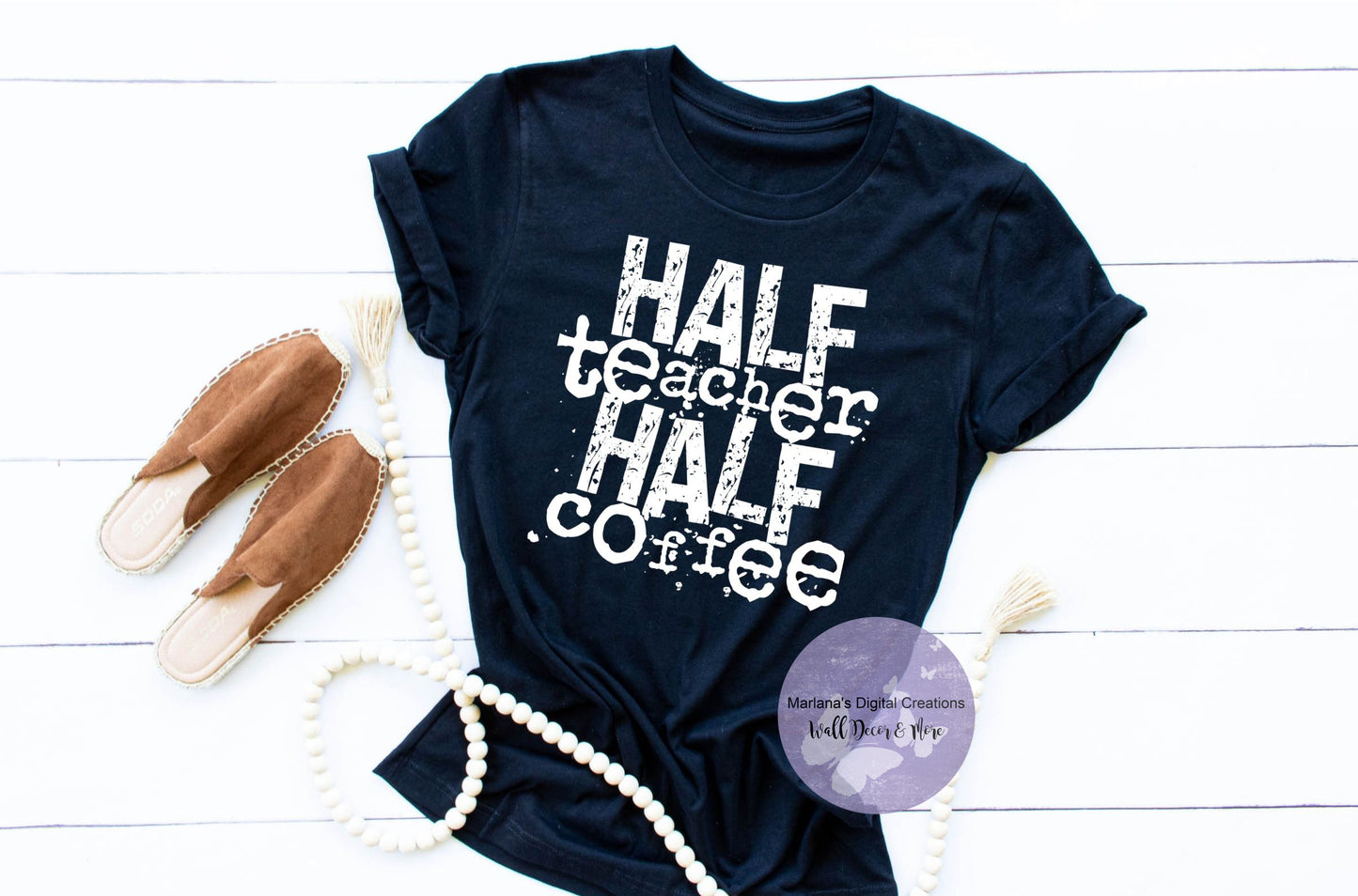 Half Teacher Half Coffee HMD - Screen Print