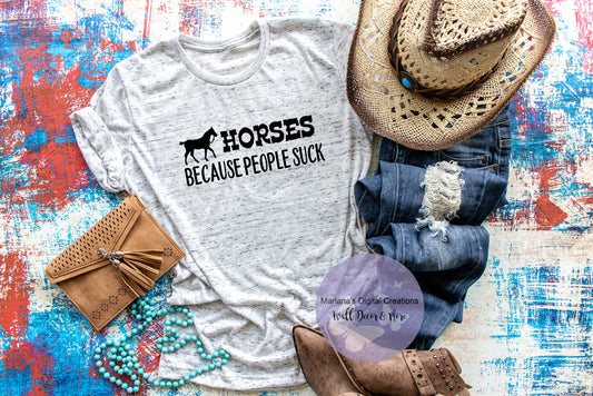 Horses Because - Vinyl Print