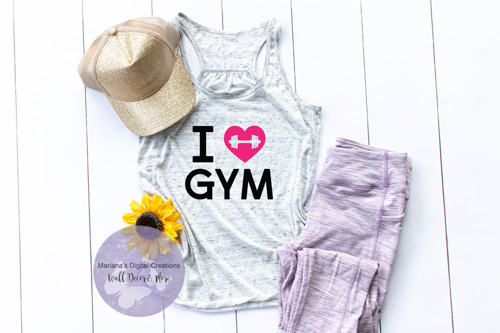 I Love Gym - Vinyl Print