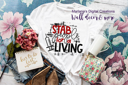 I Stab People For A Living - Sublimation Print