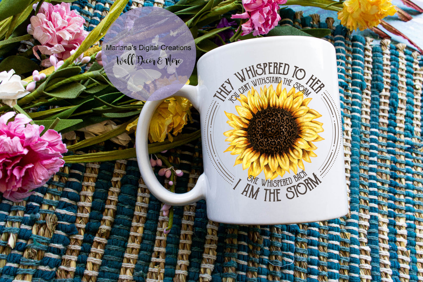 I Am The Storm Leopard Sunflower - Mug