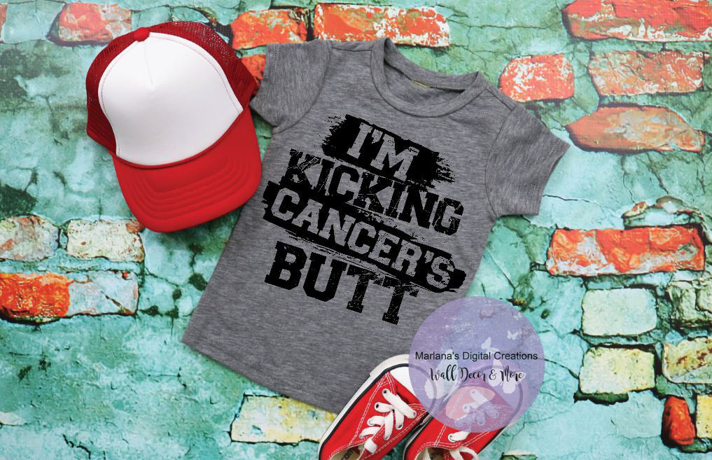 I'm Kicking Cancers Butt HMD - Youth Screen Print