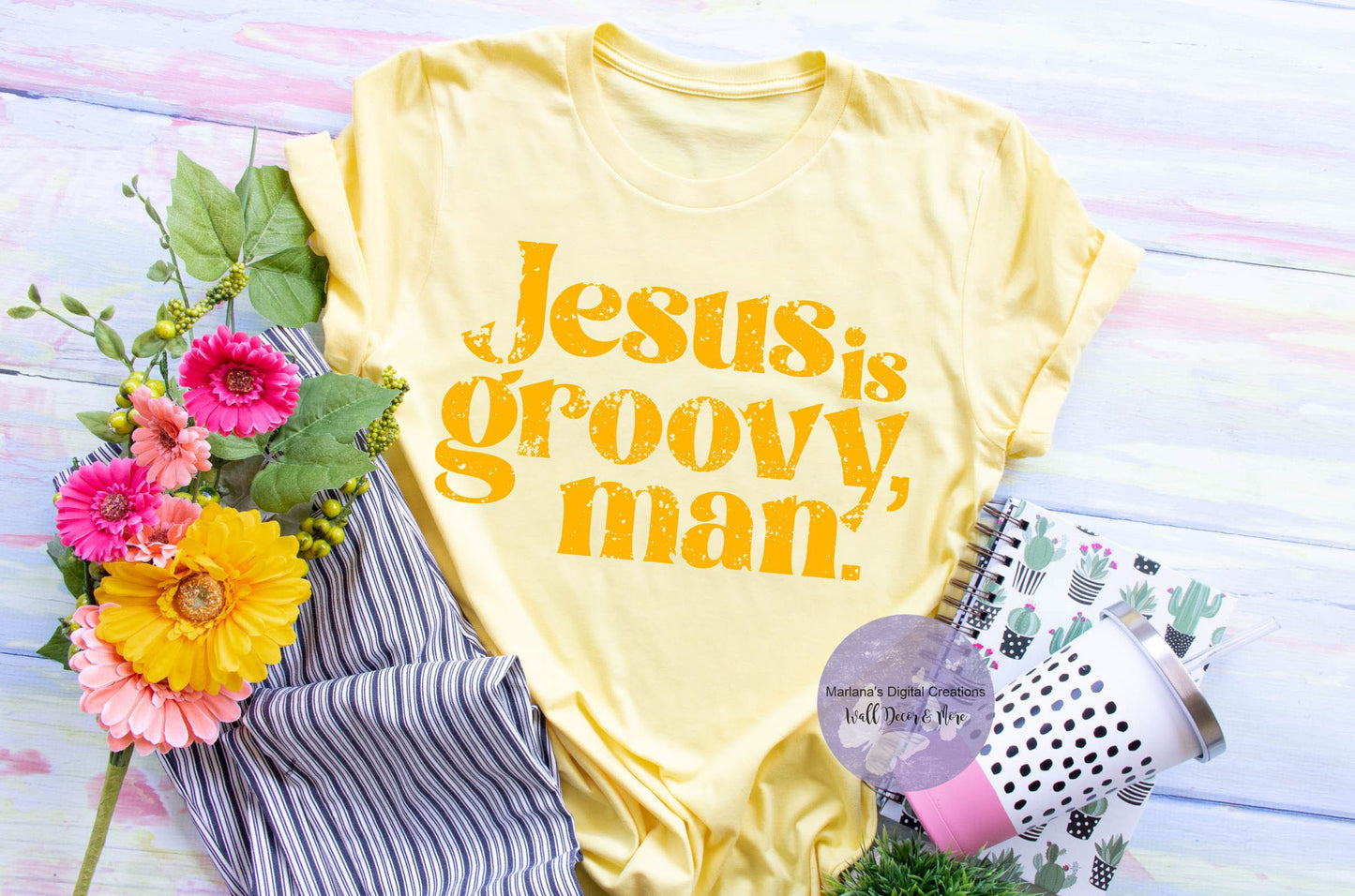 Jesus Is Groovy Man HMD - Screen Print