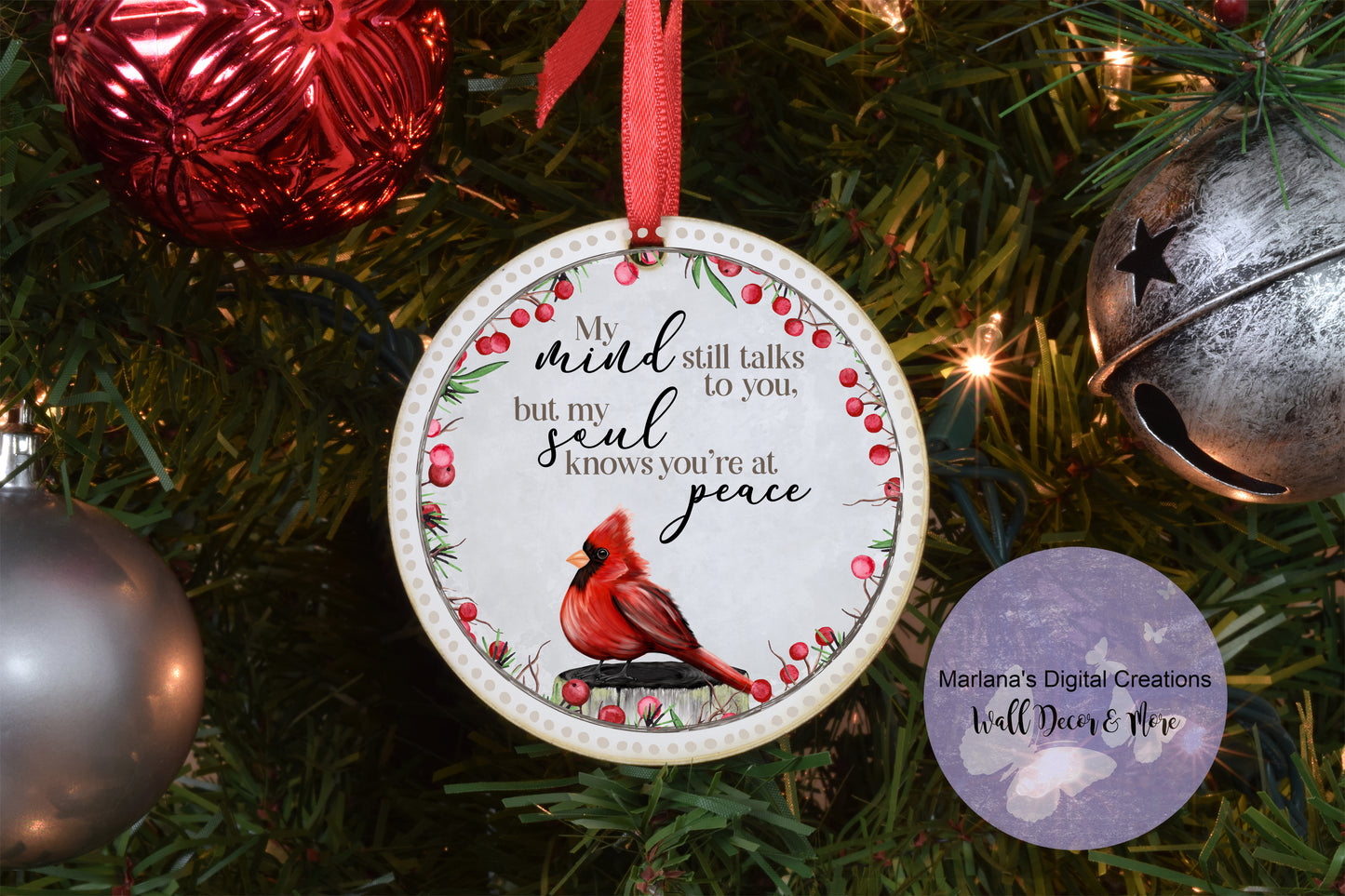 Knows You're At Peace Male Cardinal - Ornament