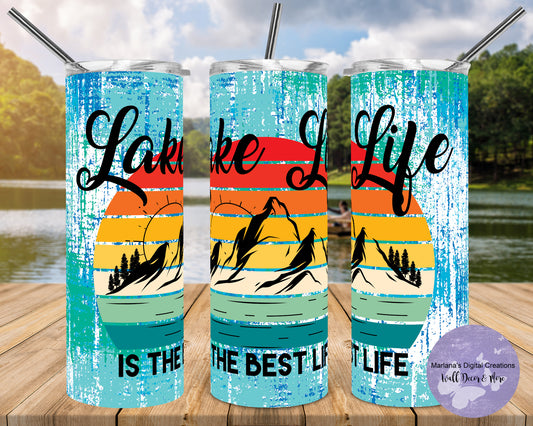 Lake Life Is The Best Life 20oz Skinny Tumbler