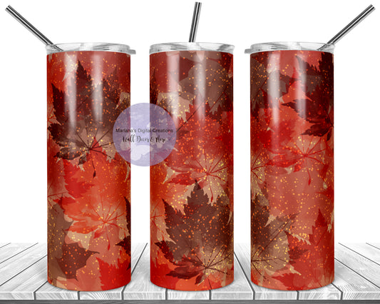 Leaf Splatter 20oz Skinny Tumbler