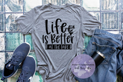 Life Is Better At The Lake Fish - Vinyl Print