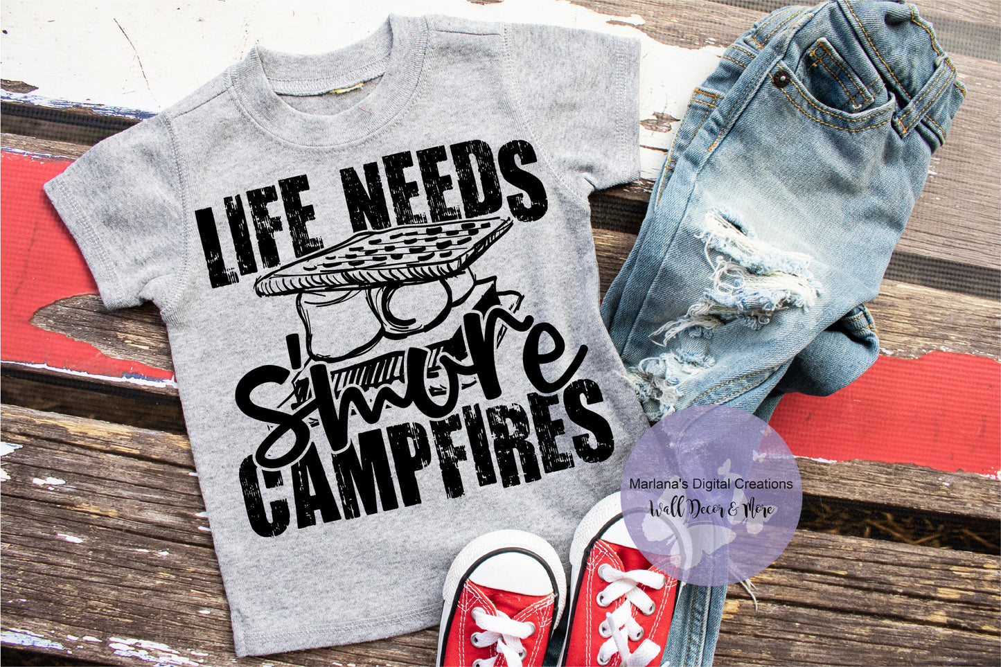 Life Needs Smore Campfires HMD - Youth Screen Print