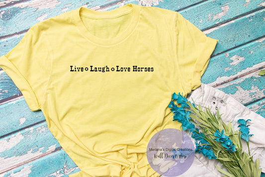 Live Laugh Love Horses - Vinyl Print