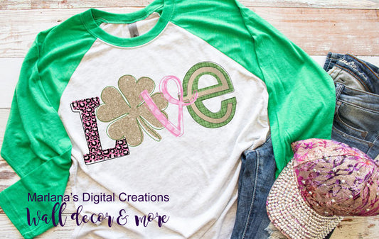 Love Clover Line - Screen Print