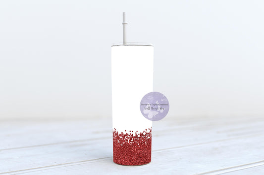 Red Glitter 20oz Skinny Tumbler