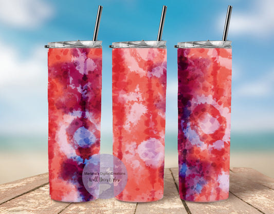 Peach Tie Dye 20oz Skinny Tumbler