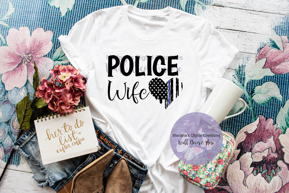 Police Wife - Sublimation Print