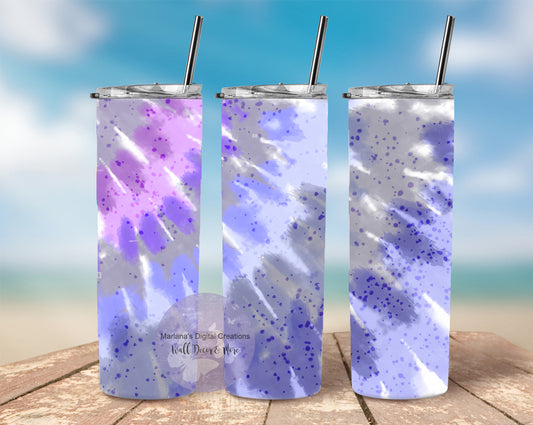 Purple Grey Side Teeth 20oz Skinny Tumbler