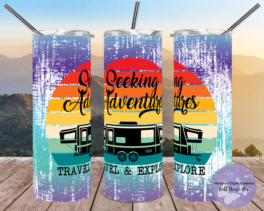 Seeking Adventures Pop Up 20oz Skinny Tumbler